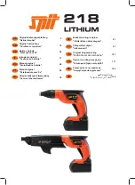 SPIT 218 Lithium Original Instructions Manual preview