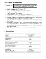 Preview for 3 page of SPT WC-0888H Instruction Manual