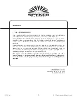 Preview for 16 page of SPYKER S100-12011 Operator'S Manual