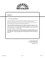 Preview for 18 page of SPYKER SPYDSB-9G Operator'S Manual