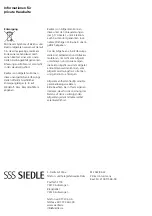 Preview for 12 page of SSS Siedle SE 600-0 Product Information