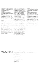 Preview for 12 page of SSS Siedle ZT 811-01 Product Information