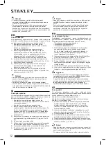 Preview for 12 page of Stanley 150703XSTN Instruction Manual For Owner'S Use