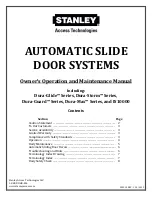 Preview for 3 page of Stanley Dura-Glide Series Owner'S Operation And Maintenance Manual