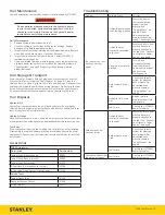 Preview for 9 page of Stanley TA54 Safety, Operation & Maintenance