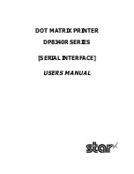 Preview for 1 page of Star Micronics DP8340R Series User Manual