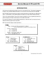 Preview for 2 page of STAR TRAC FITNESS Pro Tread AC 7600 Service Manual