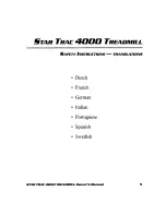 Preview for 9 page of Star Trac Treadmill 4000 Owner'S Manual