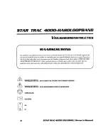 Preview for 10 page of Star Trac Treadmill 4000 Owner'S Manual