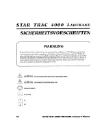 Preview for 14 page of Star Trac Treadmill 4000 Owner'S Manual