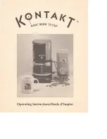 STARBUCKS Kontakt Operating Instructions Manual preview