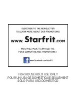 Preview for 6 page of STARFRIT 024010 Instructions For Use And Care Manual