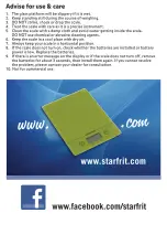 Preview for 4 page of STARFRIT BALANCR Instructions For Use