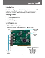 Preview for 4 page of StarTech.com PCIUSB7 Instruction Manual