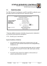 Preview for 42 page of STATUS SCIENTIFIC CONTROLS FGD10B Series Installation, Commissioning And Operation Manual