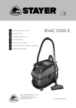 stayer BVAC 2200 E Operating Instructions Manual preview