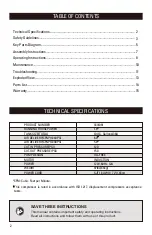 Preview for 2 page of Stealth 3331081 Operator'S Manual