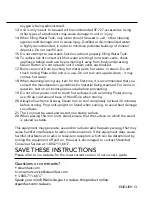 Preview for 3 page of Steamfast SF-727 Owner'S Manual