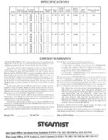 Preview for 14 page of Steamist HC-10 Owner'S Manual