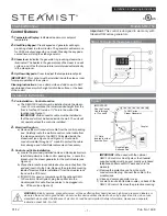 Steamist SMC-150 Installation & Operating Instructions preview