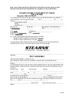 Preview for 2 page of Stearns Cordoba Owner'S Manual