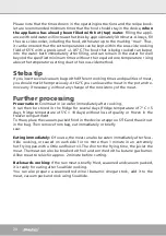 Preview for 20 page of Steba SV 120 Professional Instructions For Use Manual