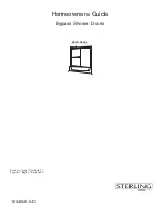 Preview for 1 page of Sterling Bypass Shower Doors 600C Series Homeowner'S Manual