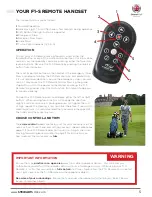 Preview for 5 page of Stewart Golf F1-S REMOTE Owner'S Manual & User Manual