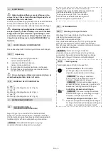 Preview for 80 page of Stiga MCS 470 Li 60 series Operator'S Manual