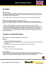 Preview for 7 page of Stockmaster Lift-Truk SM-LT04E User Instructions