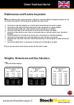 Preview for 8 page of Stockmaster Lift-Truk SM-LT04E User Instructions