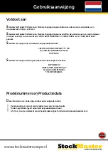 Preview for 14 page of Stockmaster Lift-Truk SM-LT04E User Instructions