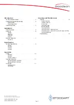 Preview for 3 page of STODDART woodson W.PIA100 Specification, Installation And Operation Manual