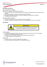 Preview for 12 page of STODDART woodson W.PIA100 Specification, Installation And Operation Manual