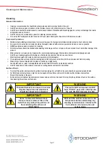 Preview for 13 page of STODDART woodson W.PIA100 Specification, Installation And Operation Manual