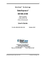 Preview for 2 page of StorCase Technology Data Express DE100i-A100 User Manual