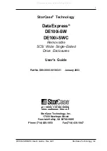 Preview for 2 page of StorCase Technology Data Express DE100i-SW User Manual