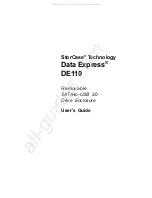 StorCase Technology Data Express DE110 User Manual preview