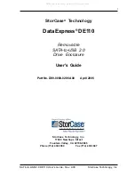 Preview for 2 page of StorCase Technology Data Express DE110 User Manual