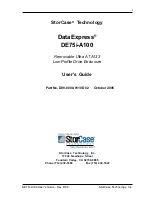 Preview for 2 page of StorCase Technology DataExpress DE75i-A100 User Manual