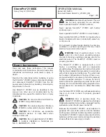 Preview for 1 page of StormPro 2100DC Operation Manual