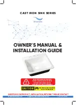 Streamline CAST IRON SINK Series Owner'S Manual And Installation Manual preview