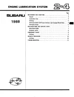 Preview for 259 page of Subaru XT 1988 Service Manual