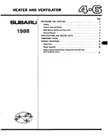 Preview for 1012 page of Subaru XT 1988 Service Manual