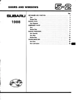 Preview for 1116 page of Subaru XT 1988 Service Manual