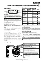 Preview for 21 page of Sulzer 00863184 Starting And Operating Instructions