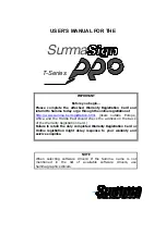 Preview for 2 page of SummaSign Pro T1010 Pro User Manual