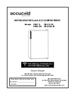 Preview for 1 page of Summit Appliance Accucold CM411L Owner'S Manual