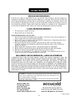 Preview for 12 page of Summit Appliance Accucold CP133 Instruction Manual