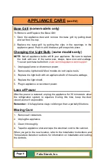 Preview for 8 page of Summit Appliance AccuCold CP171MED Use & Care Manual